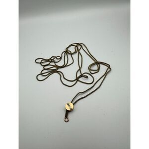 Victorian Necklace - Watch Necklace - Gold Filled Rope and Seed Pearl